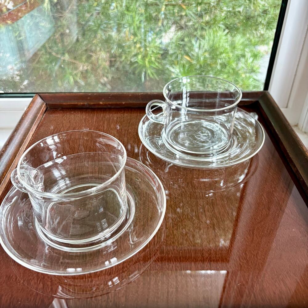 Vintage Boda Nova Signe Persson-Melin Swedish Glass Mug Set